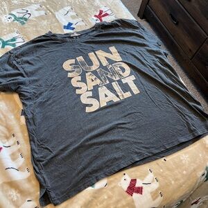 Maurices Charcoal Gray 'SUN SAND SALT' Graphic Tee